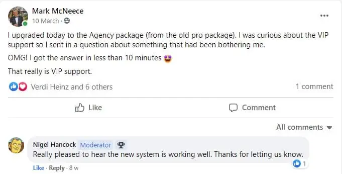 VIP Support from Elementor