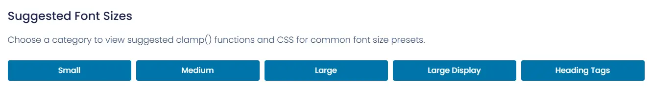 Suggested Font Sizes for Web Design in CSS & Clamp()