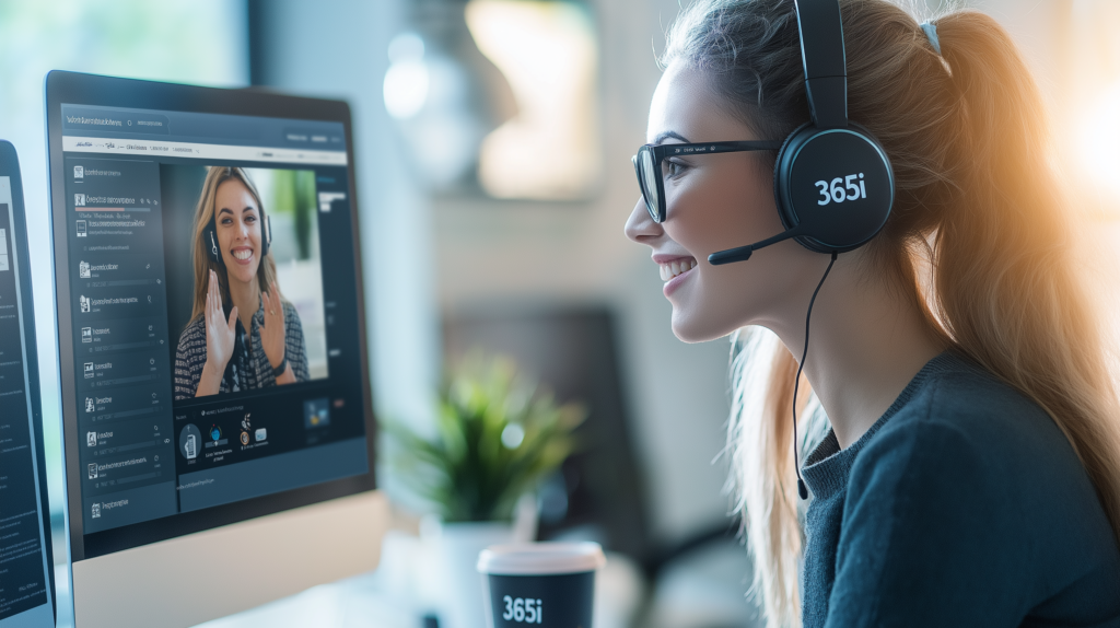 365i support agent on a call