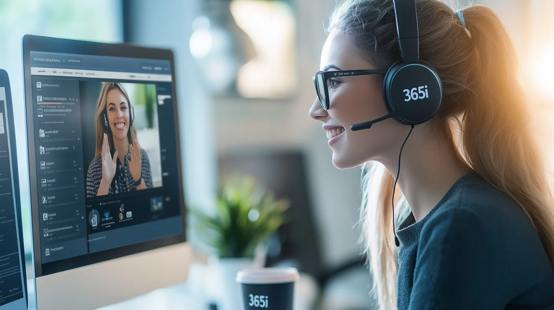 365i support agent on a call