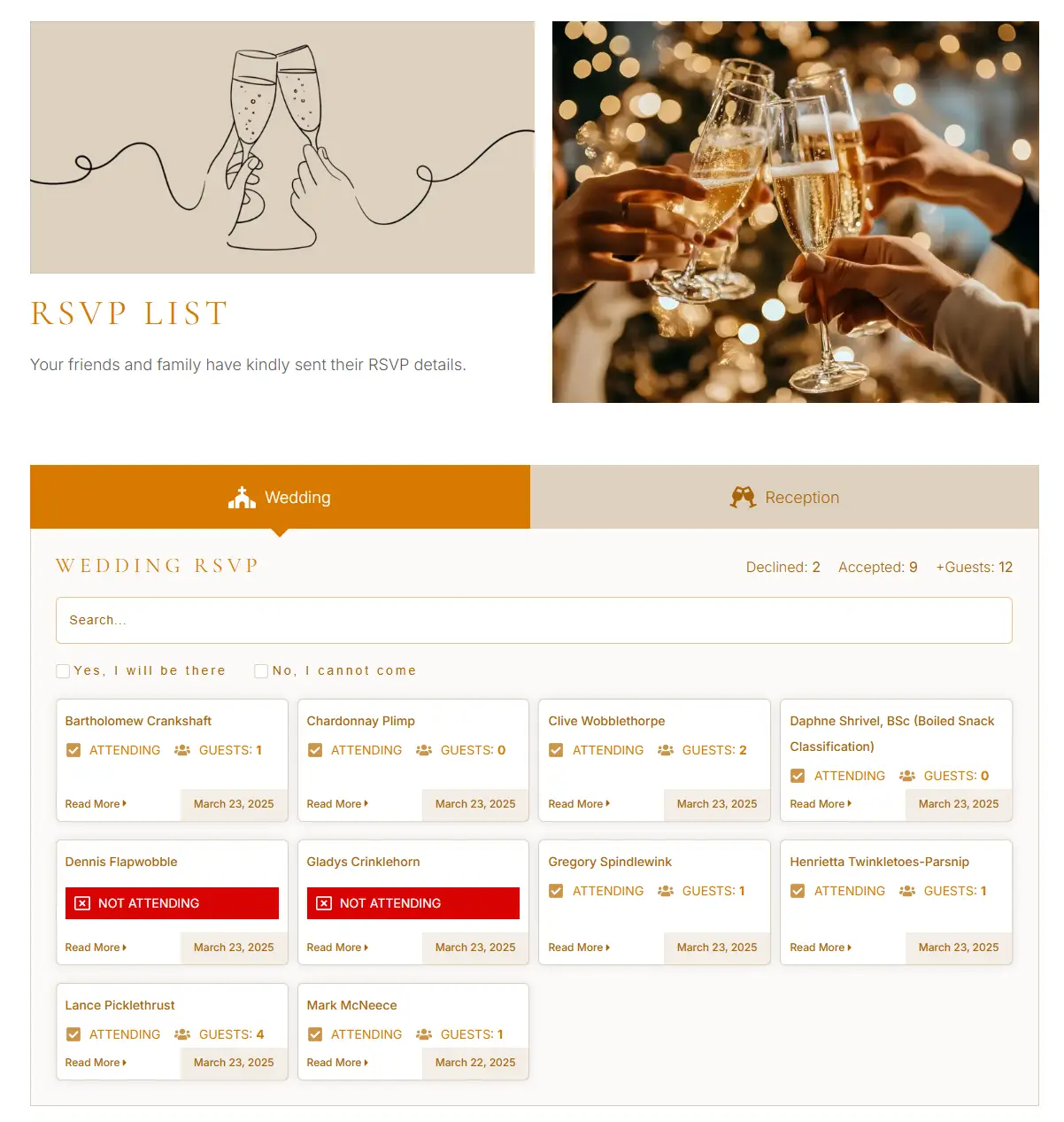 RSVP List