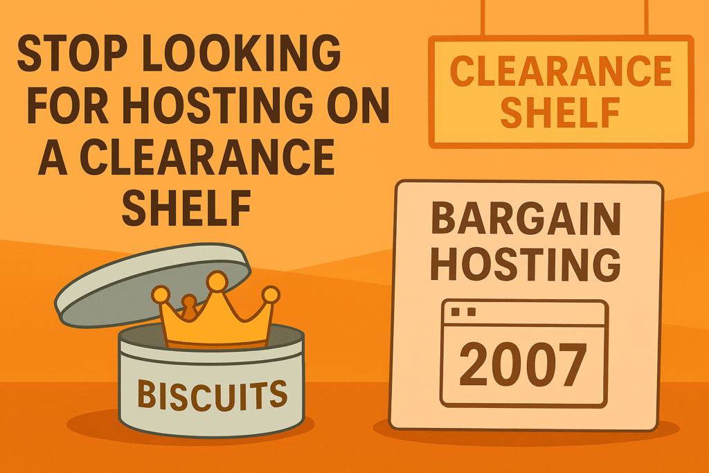 stop looking for hosting on a clearance shelf biscuit tin bargain hosting 2007 visual