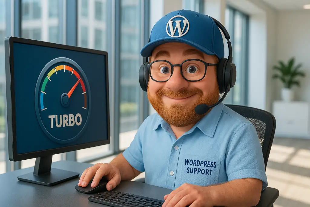 3D WordPress Man Turbo Light Blue Shirt