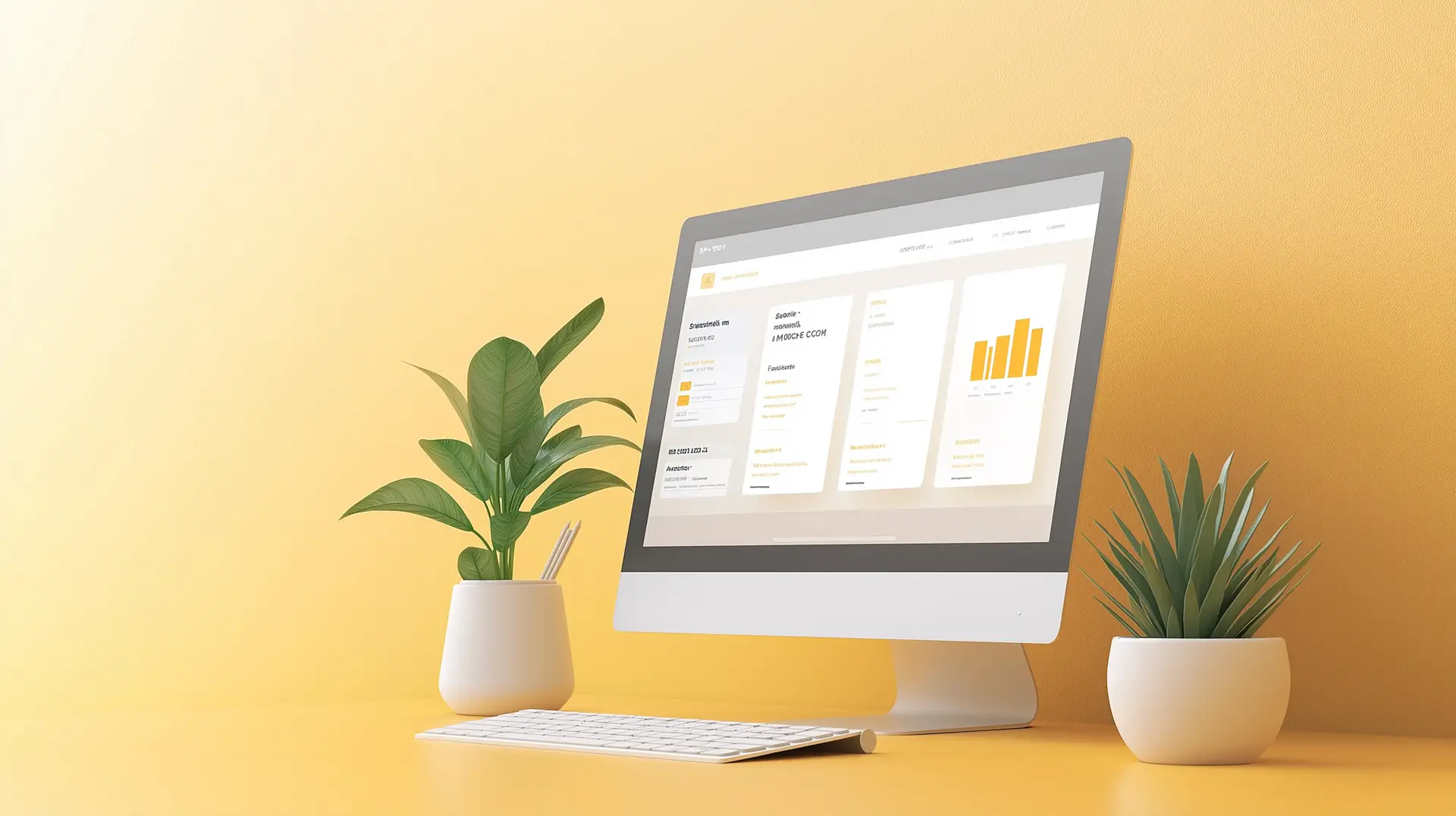 Computer showing great wordpress website