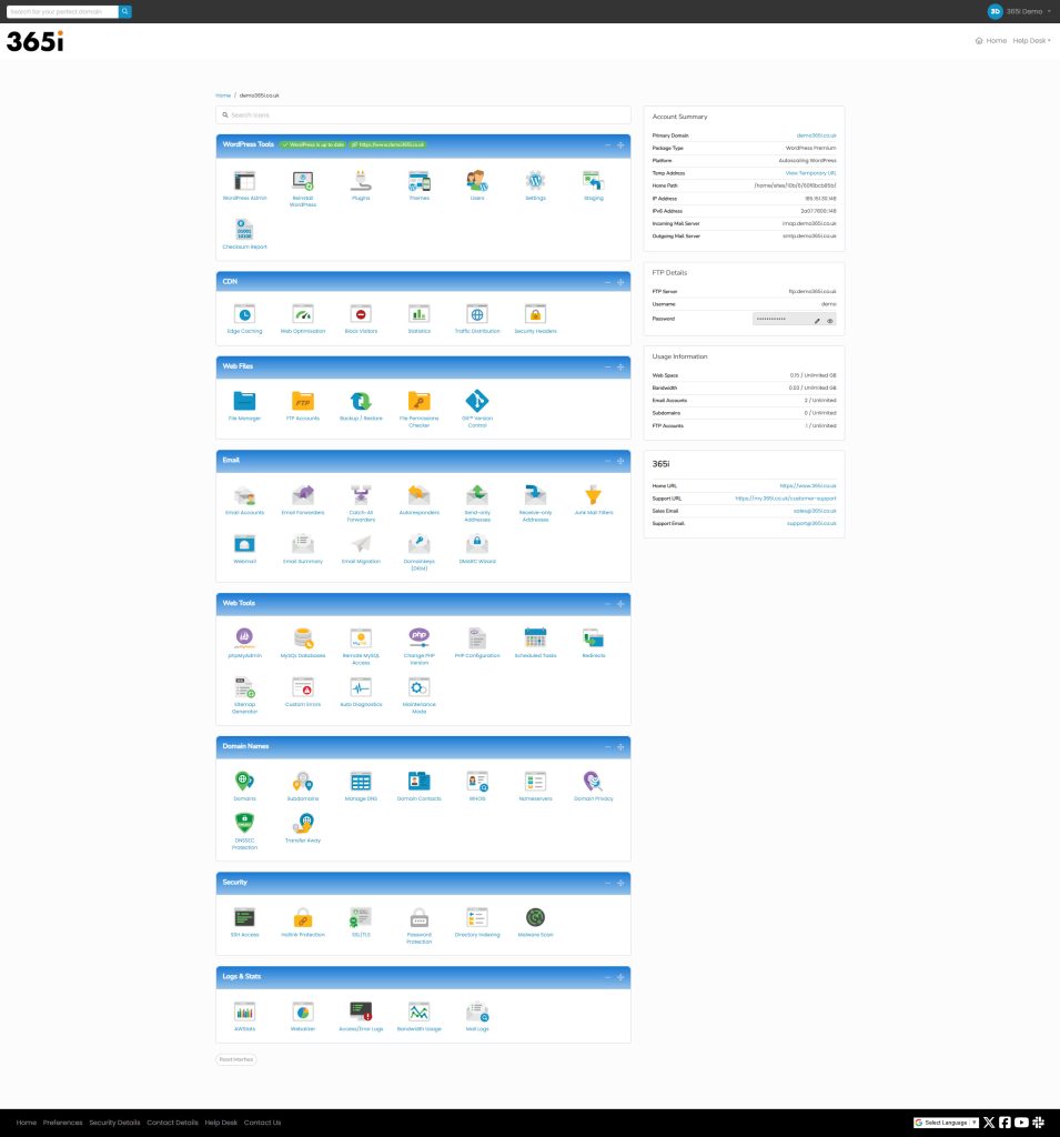 My365i Control Panel