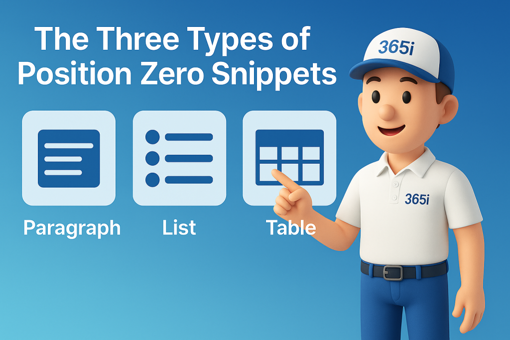 The Three Types of Position Zero Snippets
