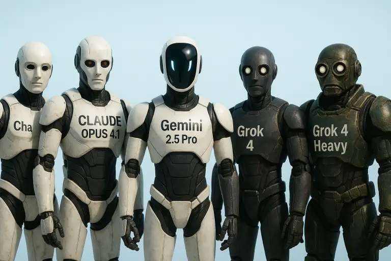 Ultimate AI Model Showdown: ChatGPT 5 vs Claude Opus 4.1 vs Gemini 2.5 Pro vs Grok 4 vs Grok 4 Heavy